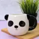 Кружка 350 мл Panda with ears керамика цвет бело-черный
