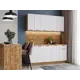 Кухонный гарнитур Mebiplex Вивиан 180x215.40x60 см МДФ цвет белый матовый/дуб вотан