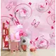 Фотообои на стену флизелиновые 3d Цветы розы бабочки 300x270 см Luxury Walls AM24403