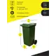 Мусорный контейнер Intellpack 120ip-27C29Green 120 л на колёсах зеленый