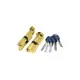 Цилиндровый механизм Punto (Z402/90) Z4002Knob90 (40+10+40) с вертушкой PB латунь