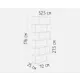 Стеллаж с полками Estente Daniel 72x176.2x25 см ЛДСП цвет венге