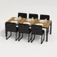 Садовая мебель для отдыха Ideal patio Outdoor style Tella GIRA 220 Black алюМиний темно-серый:стол, 6 стульев