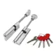 Цилиндровый механизм с перекодировкой (D-PRO507-8) D-PRO5007-8Key75(40+10+25) CP хром 5+1Key со штоком перекод.