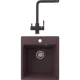 Врезная мойка Domaci 578744 42.50x48.50x1 см кварц цвет коричневый