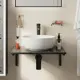 Столешница в ванную Diwo 554733 60х51см МДФ цвет черный