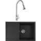 Врезная мойка Domaci 579388 78x50x18 см искусственный камень цвет черный