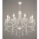 Люстра подвесная Мелодия света P9863 Chateau 8 ламп 18 м² цвет белый