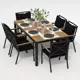 Садовая мебель для отдыха Ideal patio Outdoor style Tella Festa 180 Plus Black алюМиний серый:стол, 6 стульев