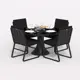 Садовая мебель для отдыха Ideal patio Outdoor style DIVA GIRA Black алюМиний серый:стол, 4 стула