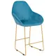 Барный стул R-home Kent 58.5x114x59.5 см цвет голубой/золотой