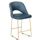 Барный стул R-home Lars 52.5x76.5x57.5 см цвет синий/золотой