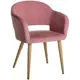 Кресло R-home Oscar 60x77.5x59 см цвет розовый/дуб