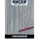 Нитяная штора Кисея межкомнатная серый 100x200 см с люрексом