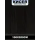 Нитяная штора Кисея межкомнатная черный 100x200 см