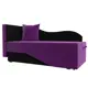 Диван Лига Диванов Гармония 28146L 135x80x75 см вельвет цвет фиолетовый/черный