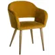 Кресло R-Home Oscar 60x77.50x59 см цвет желтый/дуб