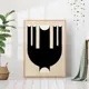 Постер 28 картин "Абстрактная черная ваза" 40x30 см в тубусе без рамы