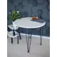 Стол круглый Диалан-строй 216-blackmuar 85x85 см металл цвет черный матовый/белый