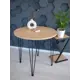 Стол круглый Диалан-строй 216-blackmuar 85x85 см металл цвет черный матовый/дуб