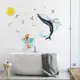 Наклейка интерьерная Simaland цветная "Кит, чайки, море и девушка" 50x70 см