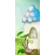 Наклейка для дверей и мебели Wallfix "Домик с голубой крышей" 95x220 см, W061