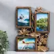 Фоторамка на 3 фото 10x15 см "Лотосы" тёмное золото 36x27 см
