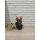 Кашпо "Песик" черный GK_Dog_black