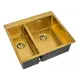 Мойка Steel Hammer Sink SZR-59-2-51-R BRONZE 59x51x20см прямоугольник нержавеющая сталь цвет бронза