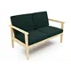 Диван Arsko Лориан 139x85.3x85 см массив дерева цвет зеленый