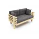Диван Arsko Стоун 138x80x73 см массив дерева цвет серый
