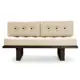 Кушетка Arsko Торн 140x75x70 см массив дерева цвет молочный