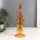 Подсвечник Simaland на 1 свечу "Морбиан" прозрачный оранж 27x8.5x8.5 см