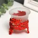 Подсвечник Simaland на 1 свечу "Цветы" красный 6.5x6x6 см