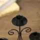 Подсвечник металл на 3 свечи "Дворцовый" чёрный 21.5x15.5x9 см