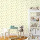 Обои флизелиновые Decoracion Машинки и воздушные шарики 1 м светло-желтые 7100507-vinil-280x100x4