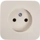 Розетка накладная Schneider Electric Blanca без заземления со шторками цвет бежевый