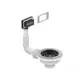 Выпуск для мойки Alveus 114 с рамкой и заглушкой цвет антрацит
