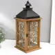 Подсвечник Simaland на 1 свечу "Фонарь - витраж с листьями" корица 46.5x19x19 см