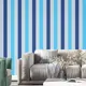 Обои флизелиновые Decoracion Разноцветные полоски 4x2.8 м синие/голубые/светло-серые 7012705