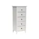 Комод Leset Мира 05 5 ящиков 58x44x131 см массив сосны цвет белый