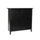 Шкаф для обуви Leset 107x101x22 см 4 полки массив сосны цвет черный