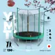 Батут с защитной сеткой Yamota Basic 244 см x 154 см лестница в комплекте