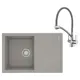 Врезная мойка Lemark Imandra LM3071C 76x50x18 см кварц цвет серый/хром