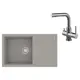 Врезная мойка Lemark Imandra LM3061C 84x50x18 см кварц цвет серый/хром