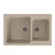 Врезная мойка Mixline 551140 77.50x50.50x20 см искусственный камень цвет песочный