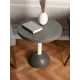 Журнальный столик из бетона круглый Bowl 01 диаметр 50 см высота 42 см серый/серебристый