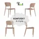 Комплект кухонных стульев 4 шт Treet Todo 780x420x470 см полипропилен цвет капучино