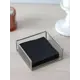 Салфетница Арт-Птица 3086-2 13.50x5.50x13.50 см стекло цвет прозрачный/серебряный