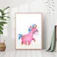 Постер 28 картин "Розовый единорог" 50x40 см